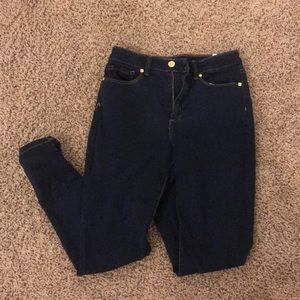 Anne Klein high rise skinny jeggings in dark blue!